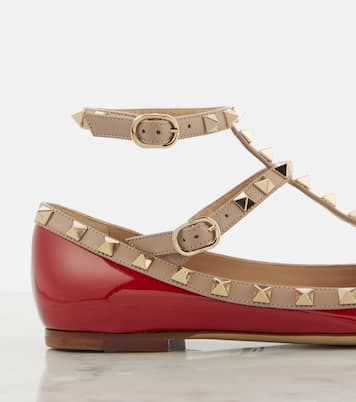 Bailarinas Rockstud de charol | Valentino Garavani