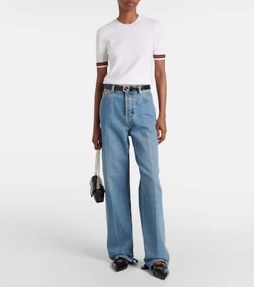 Web Stripe wool top | Gucci