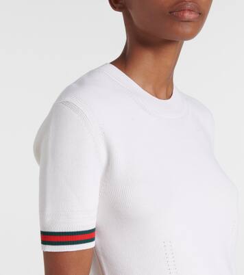 Web Stripe wool top | Gucci
