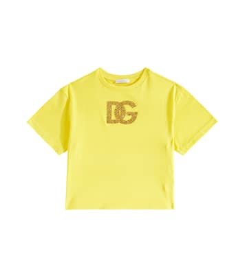 T-shirt DG in jersey di cotone | Dolce&Gabbana Kids