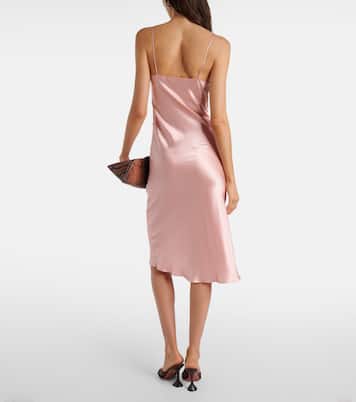 Ruched silk crêpe midi dress | Rodarte