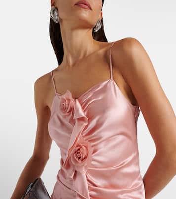 Ruched silk crêpe midi dress | Rodarte