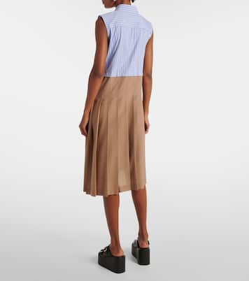 Striped midi dress | Sacai