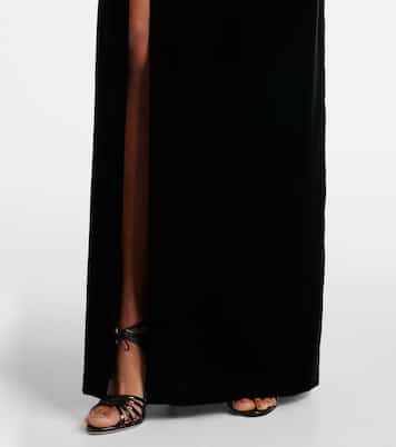 Robe bustier longue en velours | Tom Ford