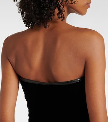 Robe bustier longue en velours | Tom Ford