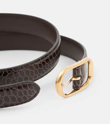 Reine croc-effect patent leather belt | Nili Lotan