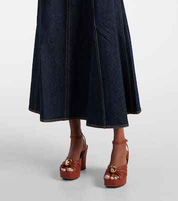 Falda midi Estelle de denim | Ulla Johnson