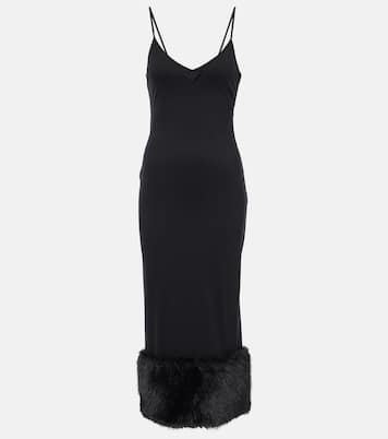 Robe midi en shearling synthétique | Prada