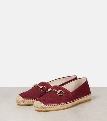 Alpargatas con Horsebit y GG de lona | Gucci
