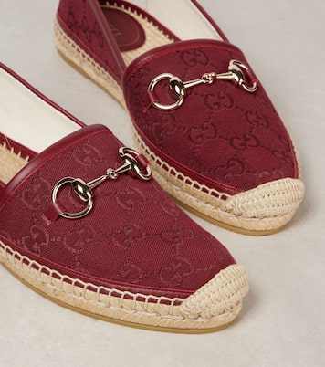 Alpargatas con Horsebit y GG de lona | Gucci