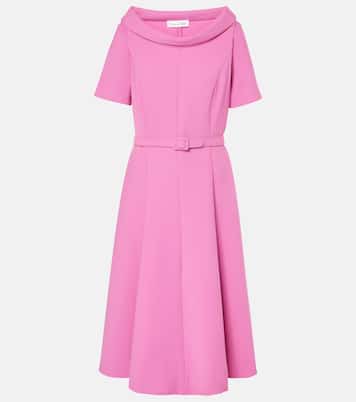 Vestido midi de mezcla de lana | Oscar de la Renta
