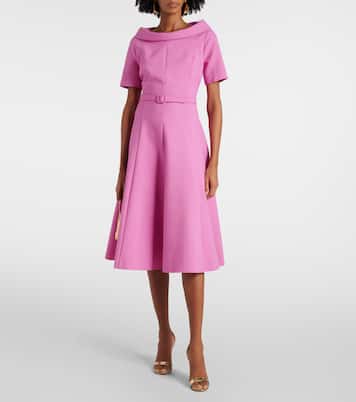 Vestido midi de mezcla de lana | Oscar de la Renta