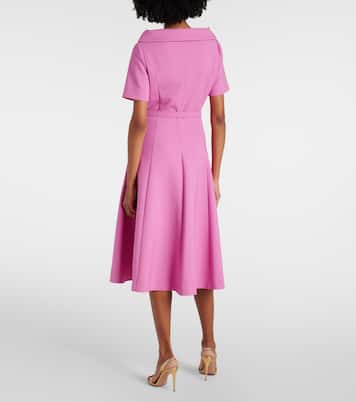 Vestido midi de mezcla de lana | Oscar de la Renta