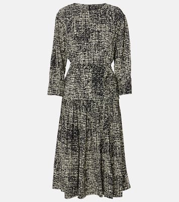 Robe midi Harlow imprimée en crêpe | Proenza Schouler