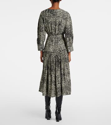 Robe midi Harlow imprimée en crêpe | Proenza Schouler