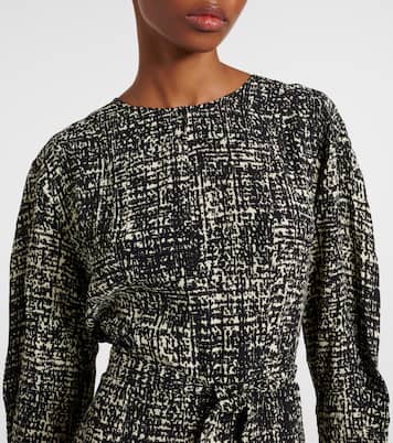 Robe midi Harlow imprimée en crêpe | Proenza Schouler