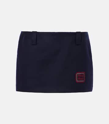 Gonna corta in lana e cahsmere  | Miu Miu