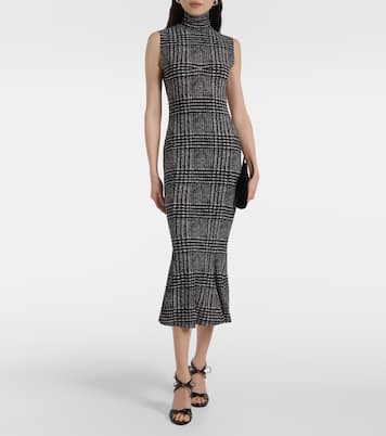 Checked midi dress | Norma Kamali