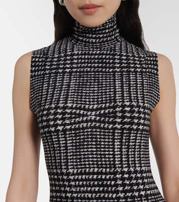 Checked midi dress | Norma Kamali