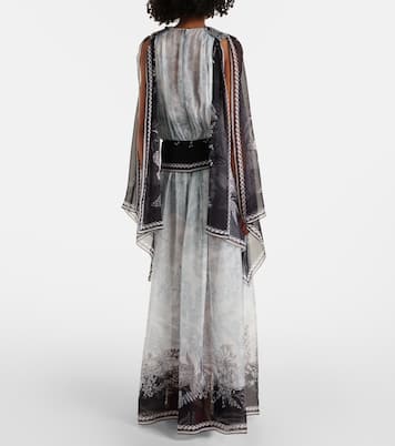 Blusa in chiffon di seta con stampa | Elie Saab