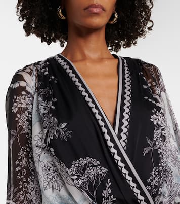 Blusa in chiffon di seta con stampa | Elie Saab