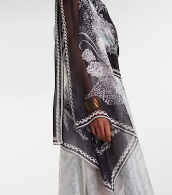 Blusa in chiffon di seta con stampa | Elie Saab