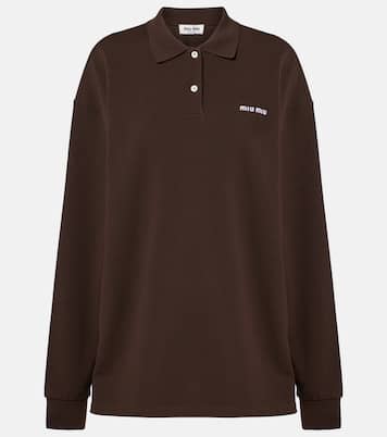 Polo in piqué di cotone | Miu Miu