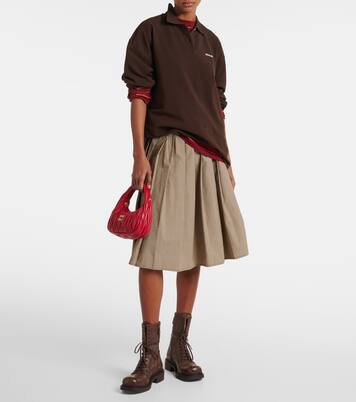Polo in piqué di cotone | Miu Miu
