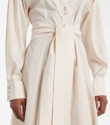 Vela De Cruz cotton-blend poplin wrap dress | Johanna Ortiz