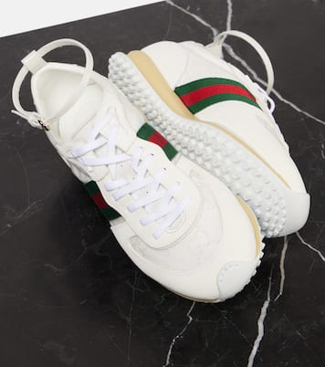Sneakers Web Stripe mit Veloursleder | Gucci