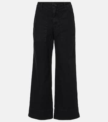 Pantaloni a gamba larga in canvas | Velvet