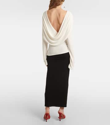Croisière draped open-back crêpe jersey top | Jacquemus