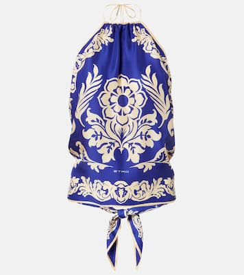 Top de seda con espalda abierta estampado | Etro