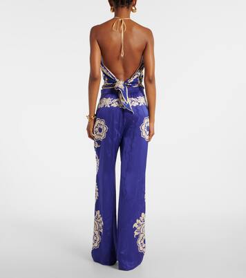 Top de seda con espalda abierta estampado | Etro