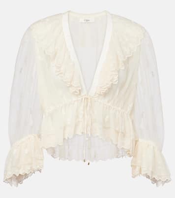Bestickte Bluse aus Spitze | Chloé
