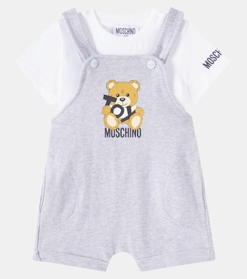 Bebé - set Teddy de camiseta y peto | Moschino Kids