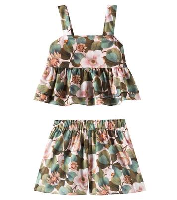 Top e shorts in cotone con stampa floreale | Tartine et Chocolat