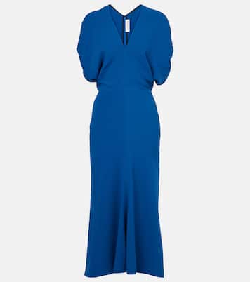 Abito midi in crêpe di raso | Victoria Beckham