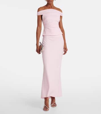 Draped off-shoulder crêpe corset | The Sei