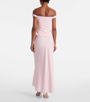 Draped off-shoulder crêpe corset | The Sei