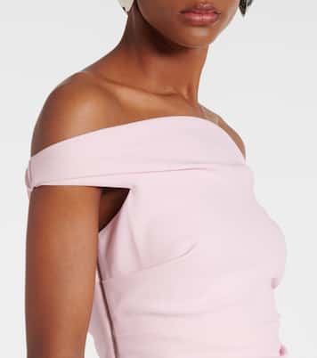Draped off-shoulder crêpe corset | The Sei