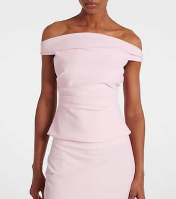 Draped off-shoulder crêpe corset | The Sei