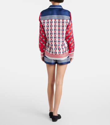 Printed silk satin shirt | Gucci