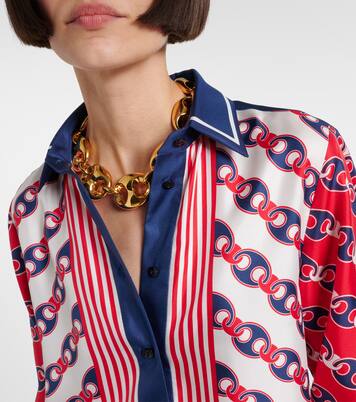 Printed silk satin shirt | Gucci
