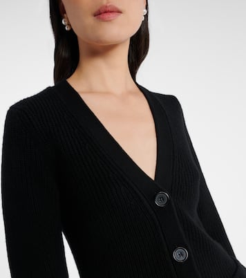 Ruffled silk-trimmed wool cardigan | Nina Ricci