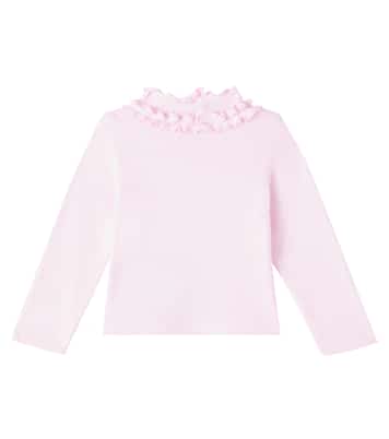 Baby embellished ruffled shirt | Monnalisa