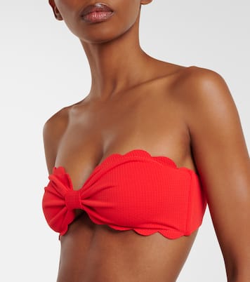 Antibes scalloped bandeau bikini top | Marysia