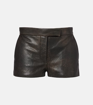 Short à taille basse en cuir  | Alex Perry