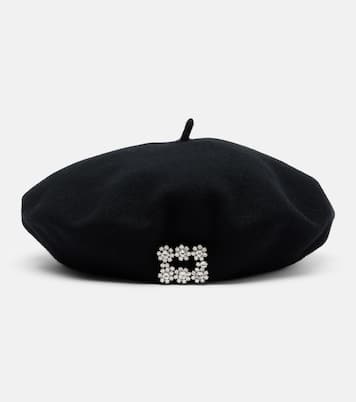 Embellished wool beret | Roger Vivier
