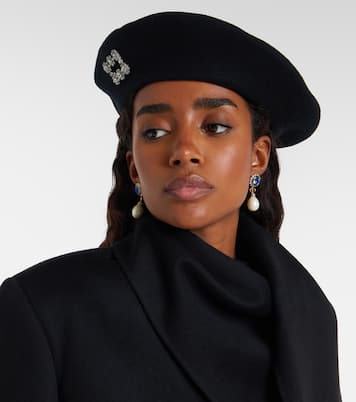 Embellished wool beret | Roger Vivier